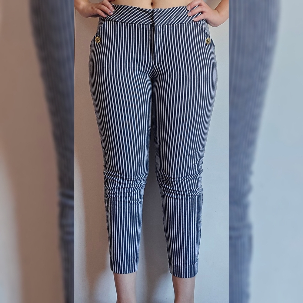 Anne Klein Striped Trousers 32"